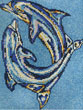 Испанская мозаика Ezarri панно D-16 Дельфины.