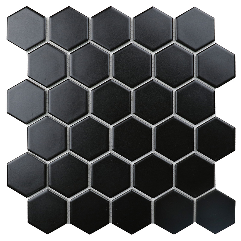Керамическая мозаика Hexagon small Black Matt (IDL4810)