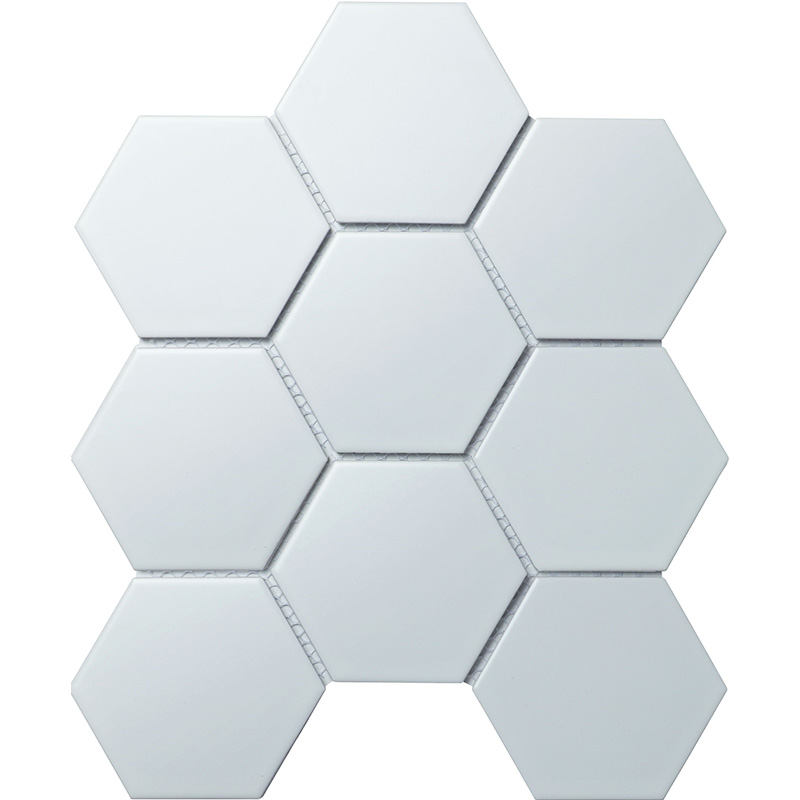 Керамическая мозаика Hexagon big White Matt (SBH1005) шестигранник.