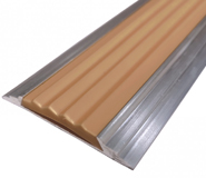 Алюминиевая  полоса с коричневой резиновой вставкой (46мм*5мм) с отверстиями.