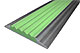 Алюминиевая  полоса с зеленой резиновой вставкой (46мм*5мм).