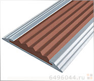 Алюминиевая  полоса с резиновой вставкой (46мм*5мм) с отверстиями.