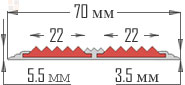 Схема самоклеющейся противоскользящей полосы NEXT АП70-2