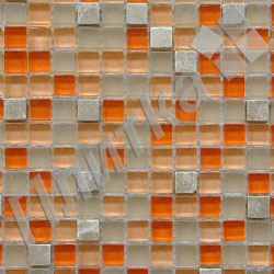 Мозаика на сетке стеклянная GS076.