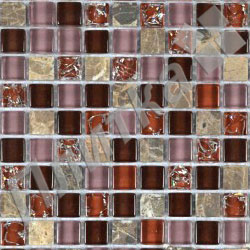 Мозаика на сетке стеклянная SB154.