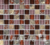 Мозаика на сетке стеклянная SB154