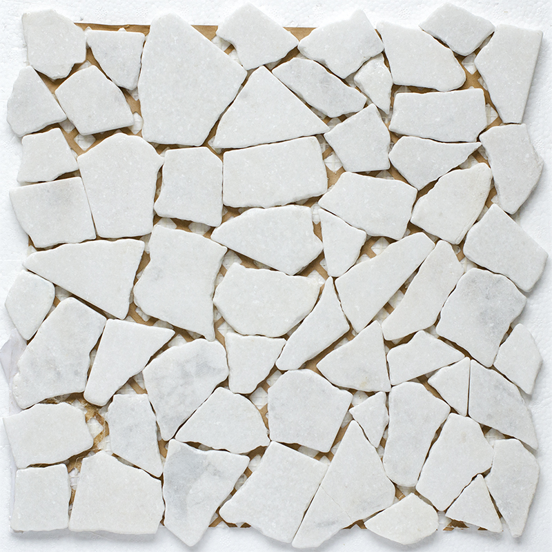 Мозаика из натурального мрамора Split White Matt (JMST050) коллекции Wild Stone.