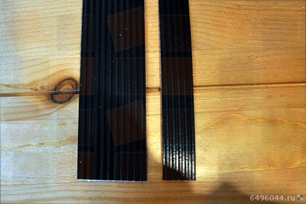Рифлёные накладки на ступени стандартной ширины 2,5 и 5 сантиметров.