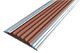 Алюминиевый профиль для ступеней с коричневой резиновой вставкой NEXT АП40(40мм*5.6мм).