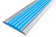 Алюминиевый профиль для ступеней с голубой резиновой вставкой (40мм*5мм).