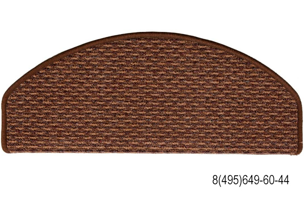 Коврик для лестницы из петлевого ковролина Бостон коричневый.