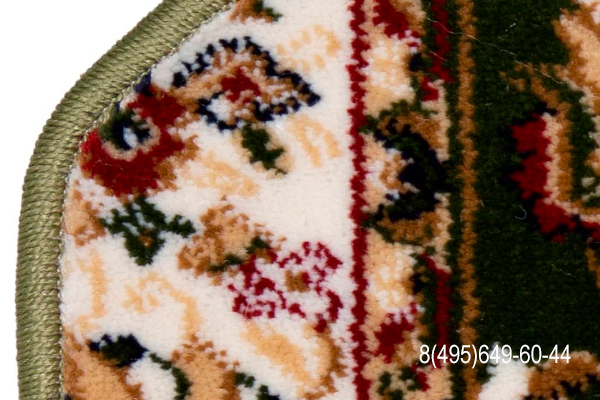 Фрагмент накладки из ковролина Лавана зеленый.