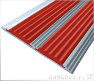 Накладной, алюминиевый профиль NEXT АП70-2 с двойной красной резиновой вставкой